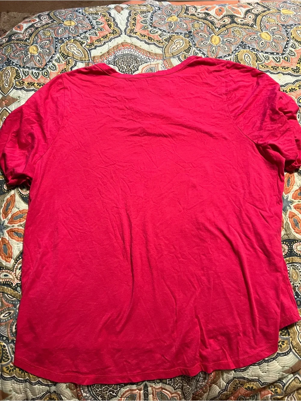 Philosophy Hot Pink Short Sleeve Tee with Gold Accent